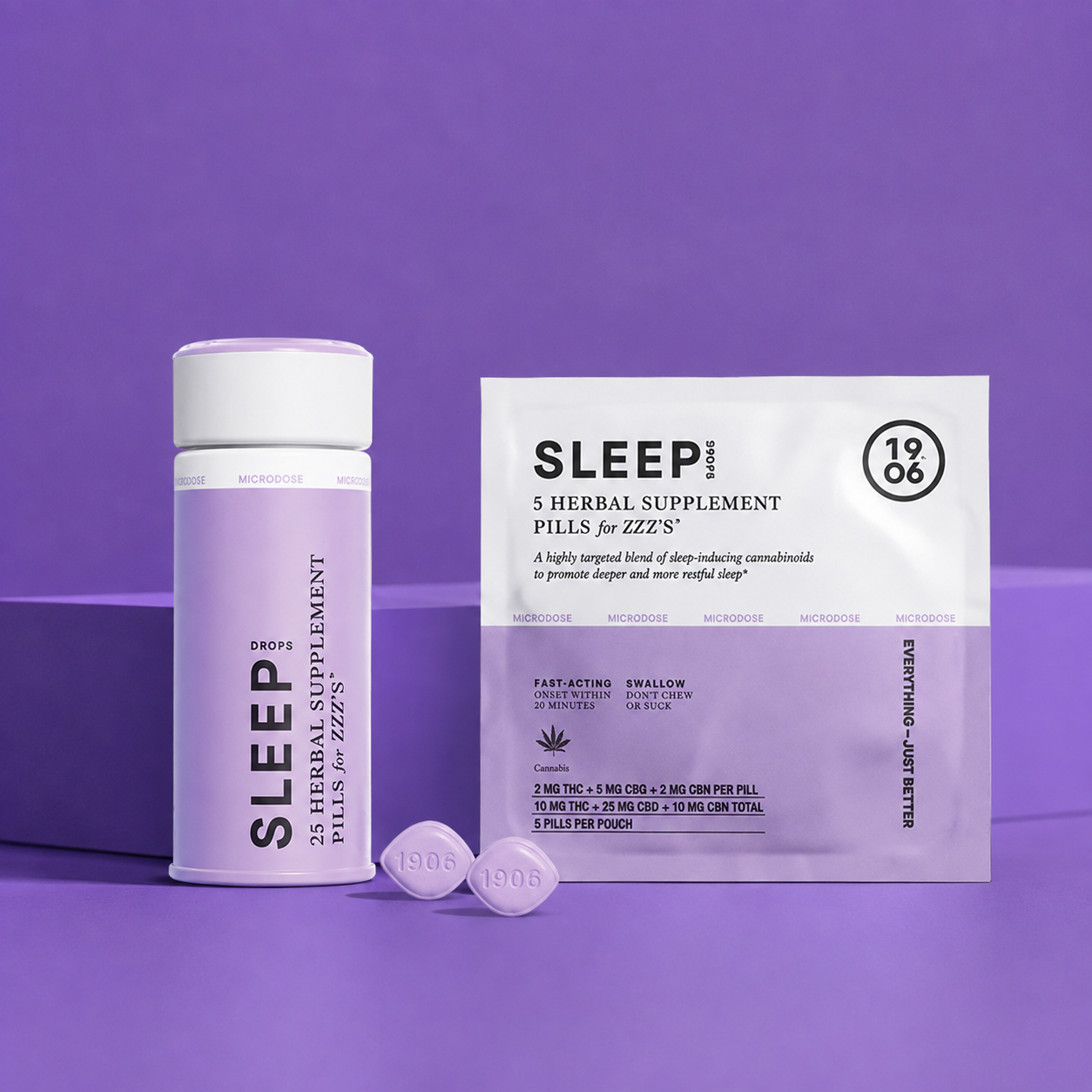 THC Pills for Sleep Fast-Acting Sleep Drops by 1906