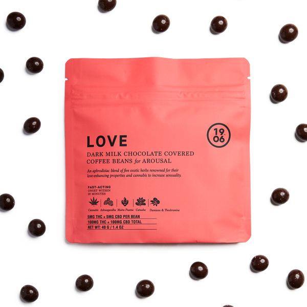 Love Beans | THC & CBD Intimacy Chocolate Espresso Beans | 1906