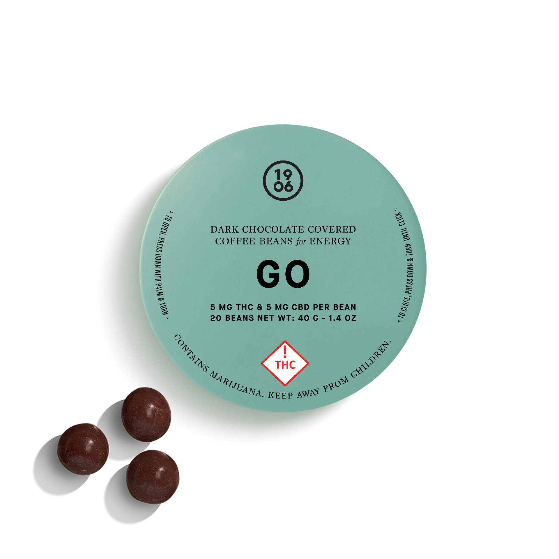 Buy Go Beans | Dark Chocolate Covered Coffee Beans for Energy – 1906